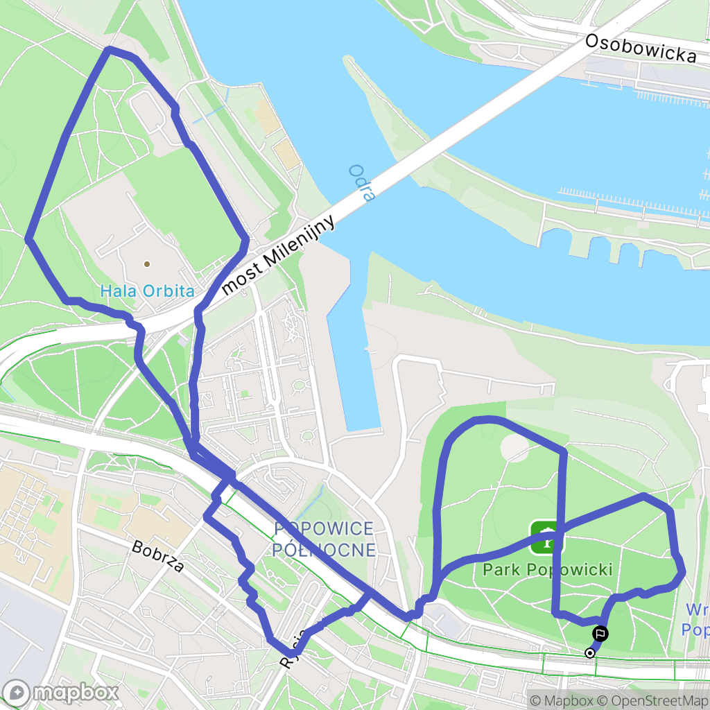 Wrocław: mapa trasy - Poland