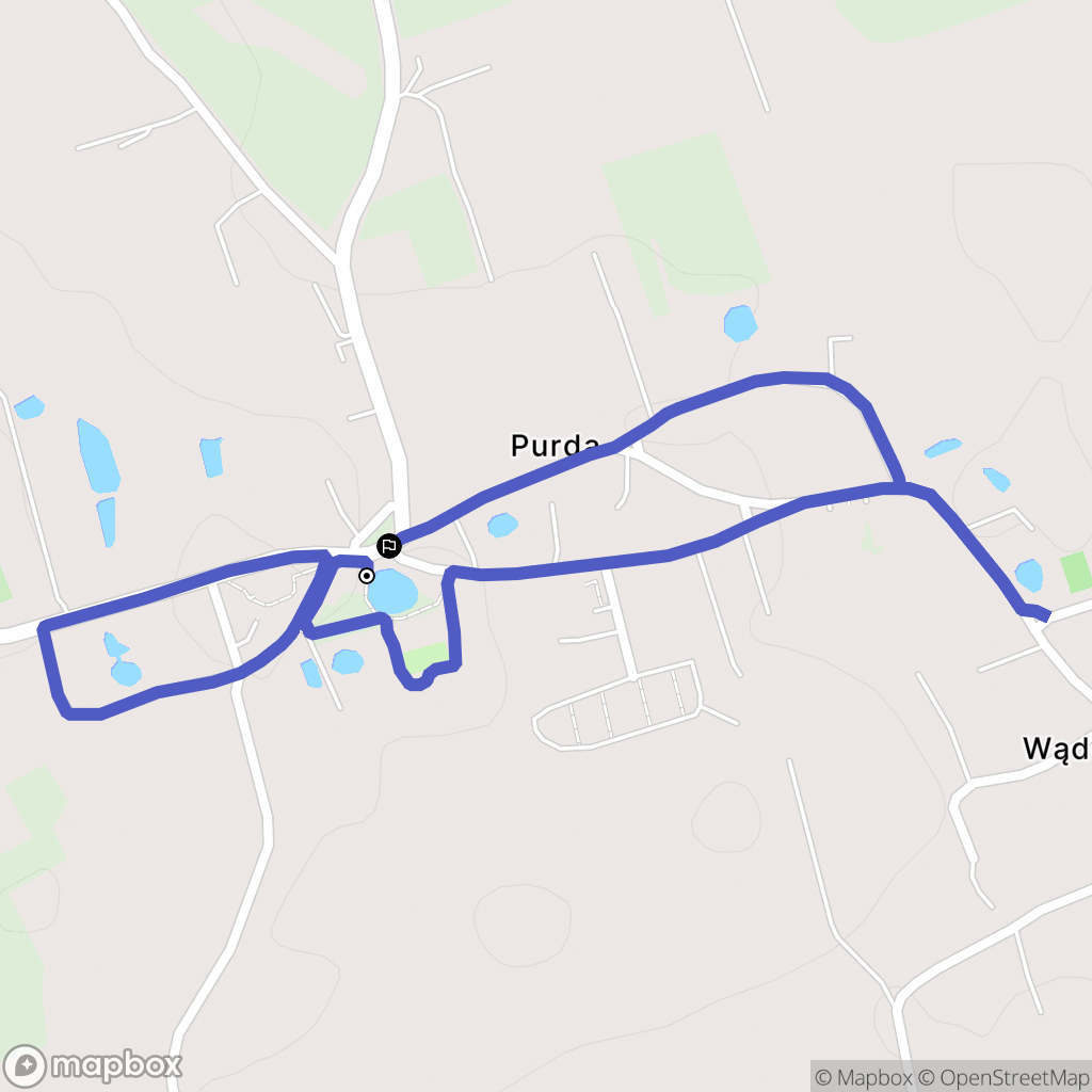 Purda: mapa trasy - Poland