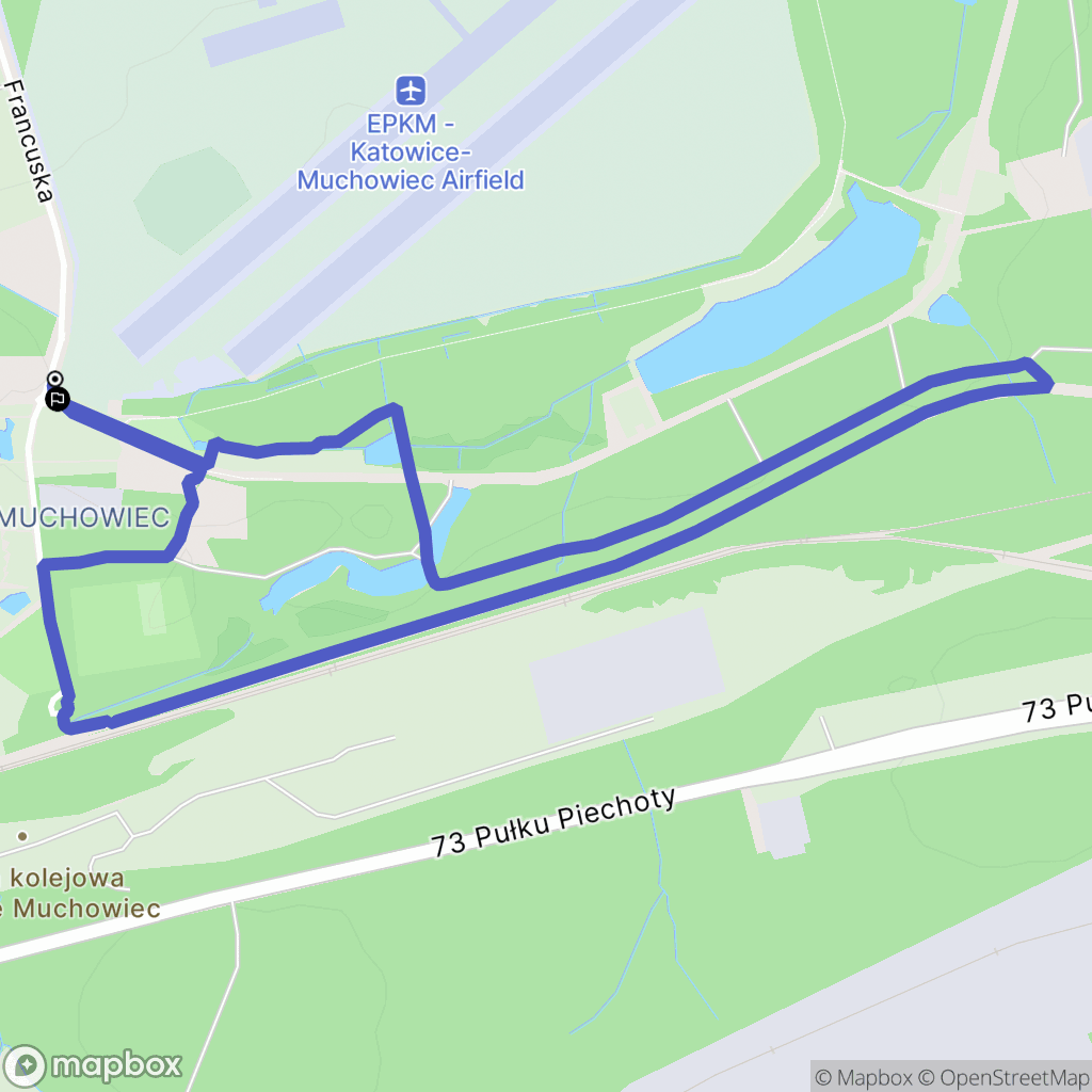 Katowice: mapa trasy - Poland