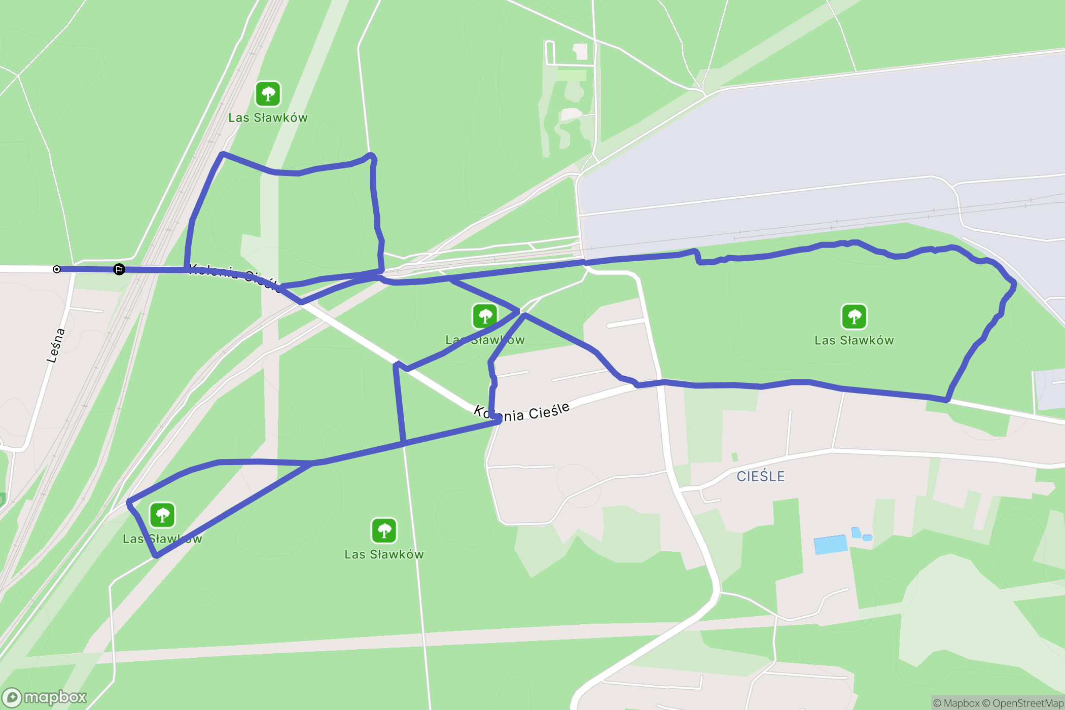 Sosnowiec: mapa trasy - Poland
