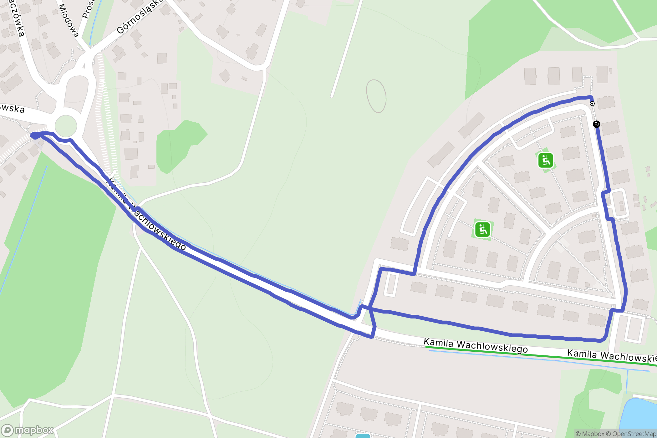 Jaworzno: mapa trasy - Poland