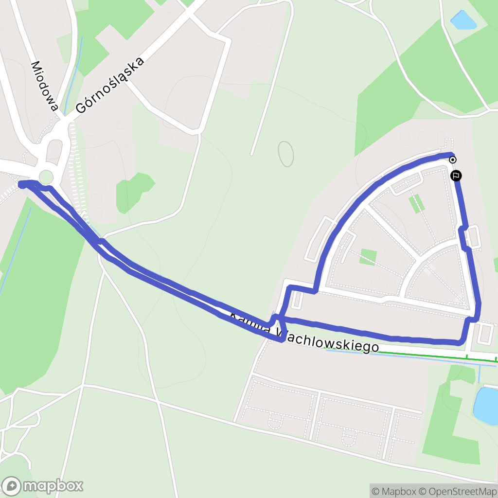 Jaworzno: mapa trasy - Poland