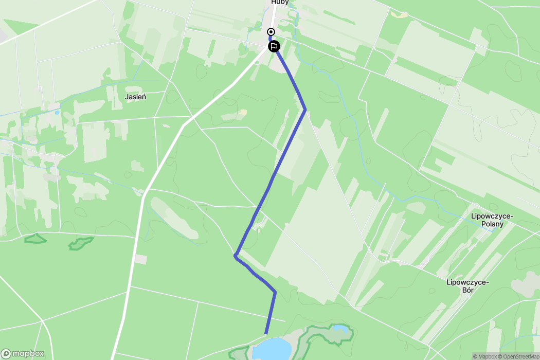 Lipowczyce: mapa trasy - Poland