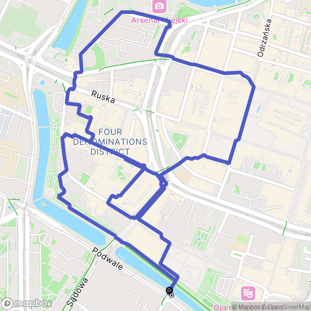 Wrocław: mapa trasy - Poland
