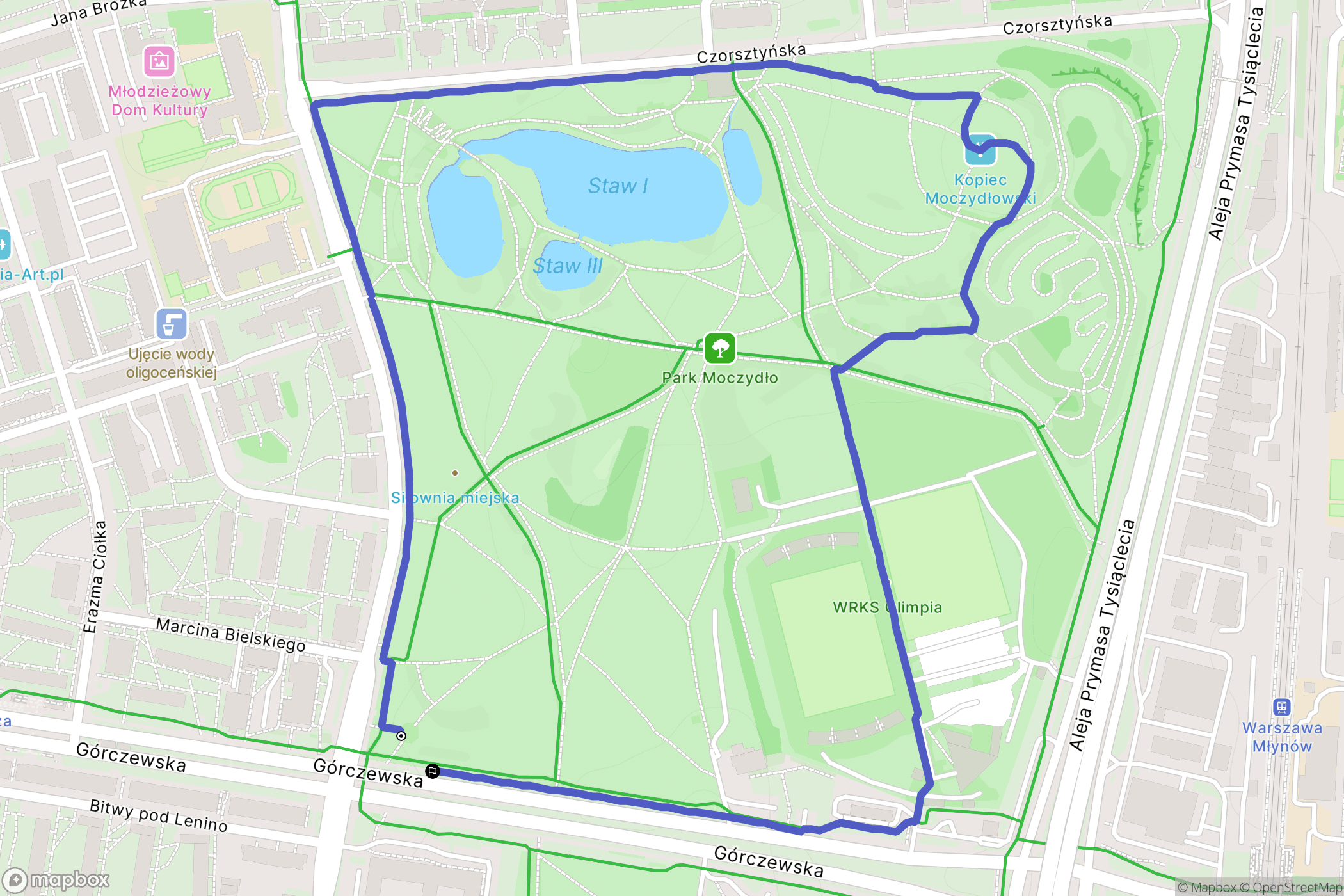 Warszawa: mapa trasy - Poland