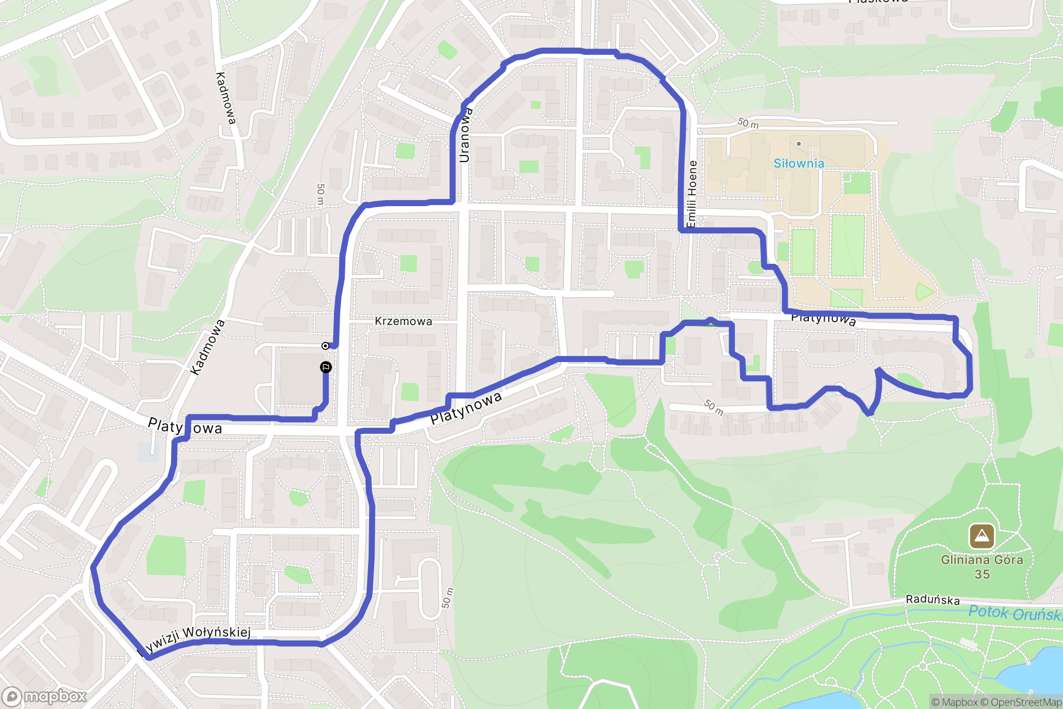 Gdańsk: mapa trasy - Poland