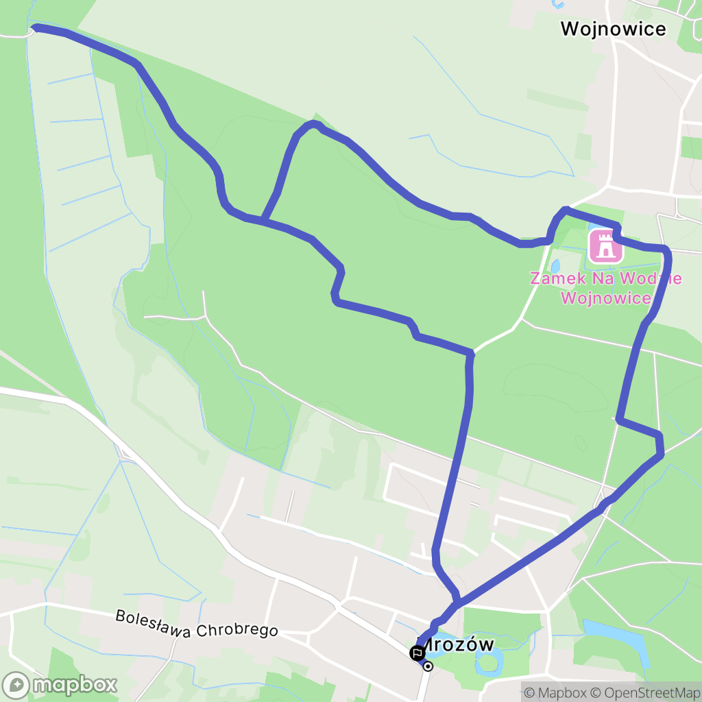 Mrozów: mapa trasy - Poland