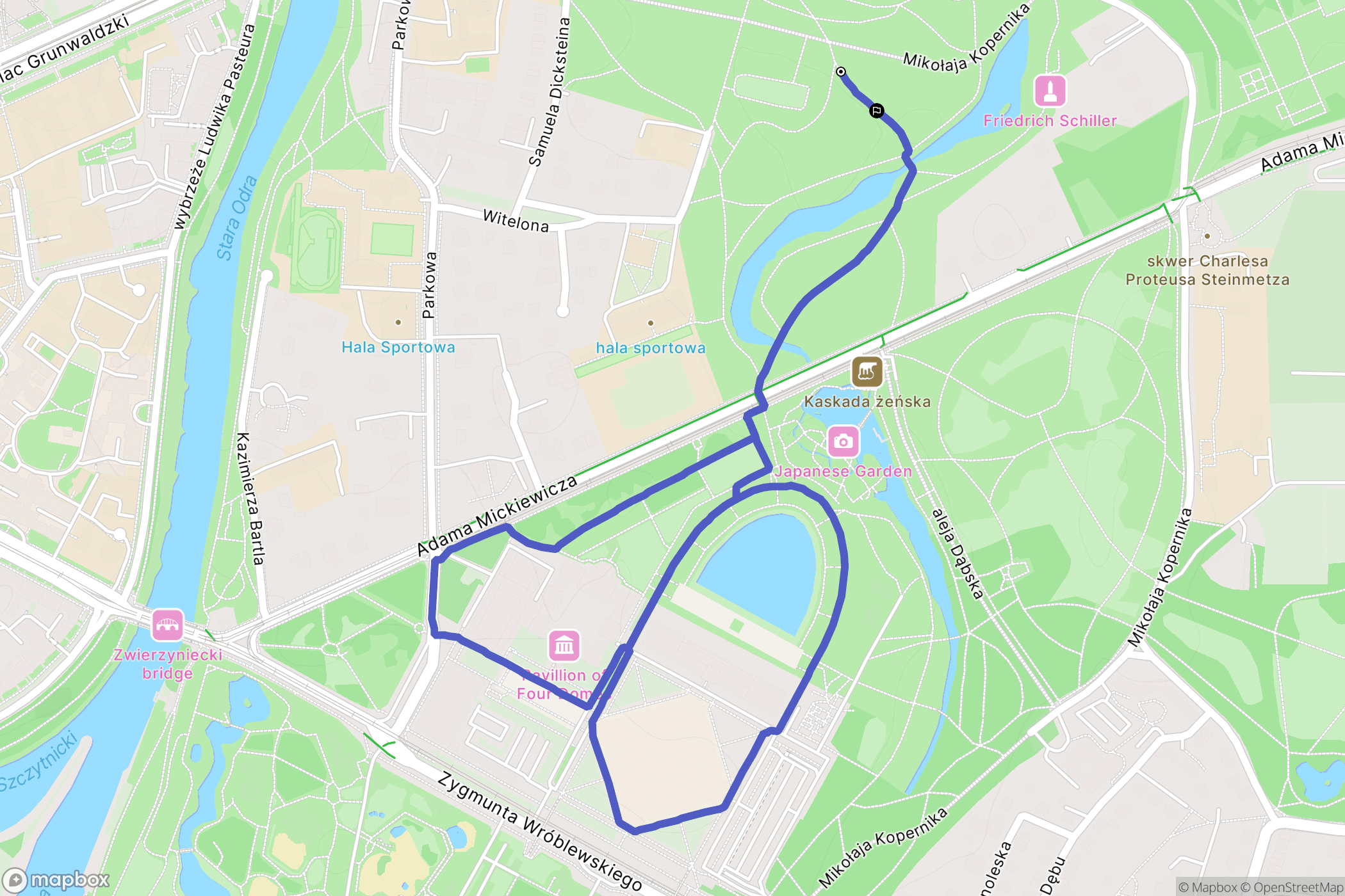Wrocław: mapa trasy - Poland