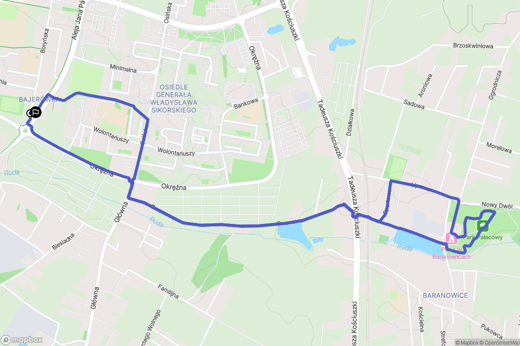 Żory: mapa trasy - Poland
