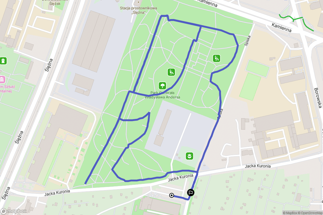 Wrocław: mapa trasy - Poland