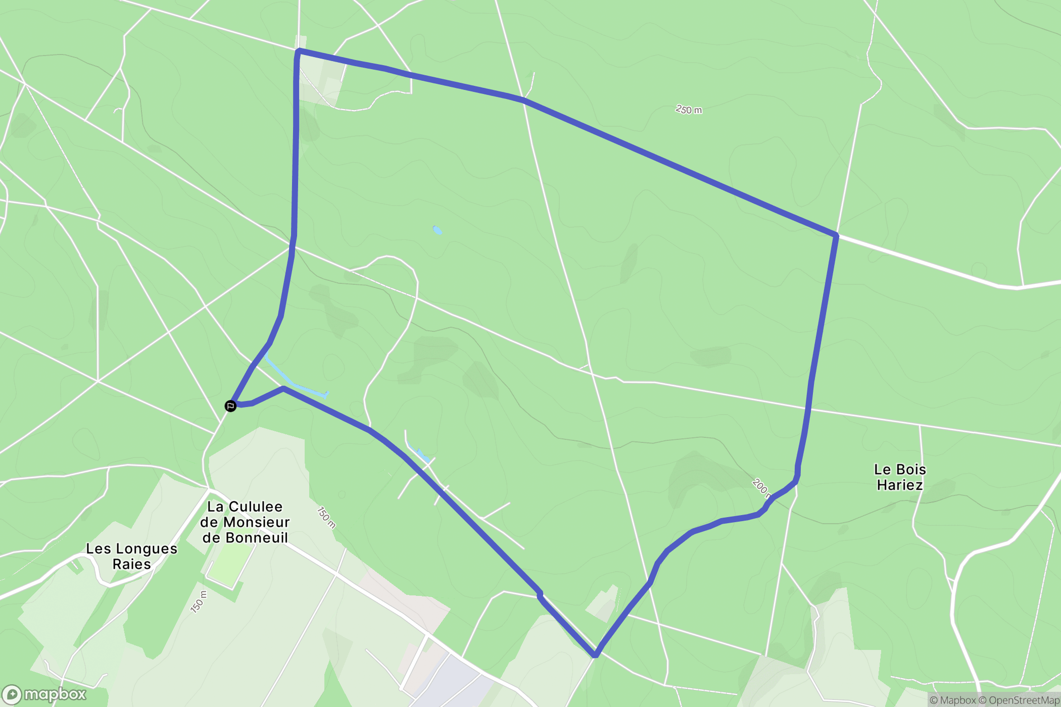 Haramont : carte du parcours de randonnée - France