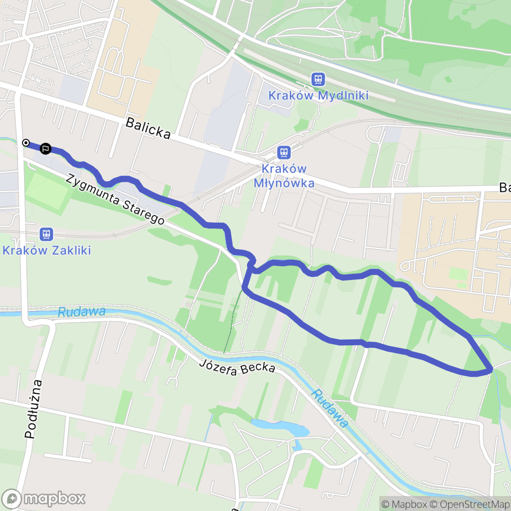 Kraków: mapa trasy - Poland