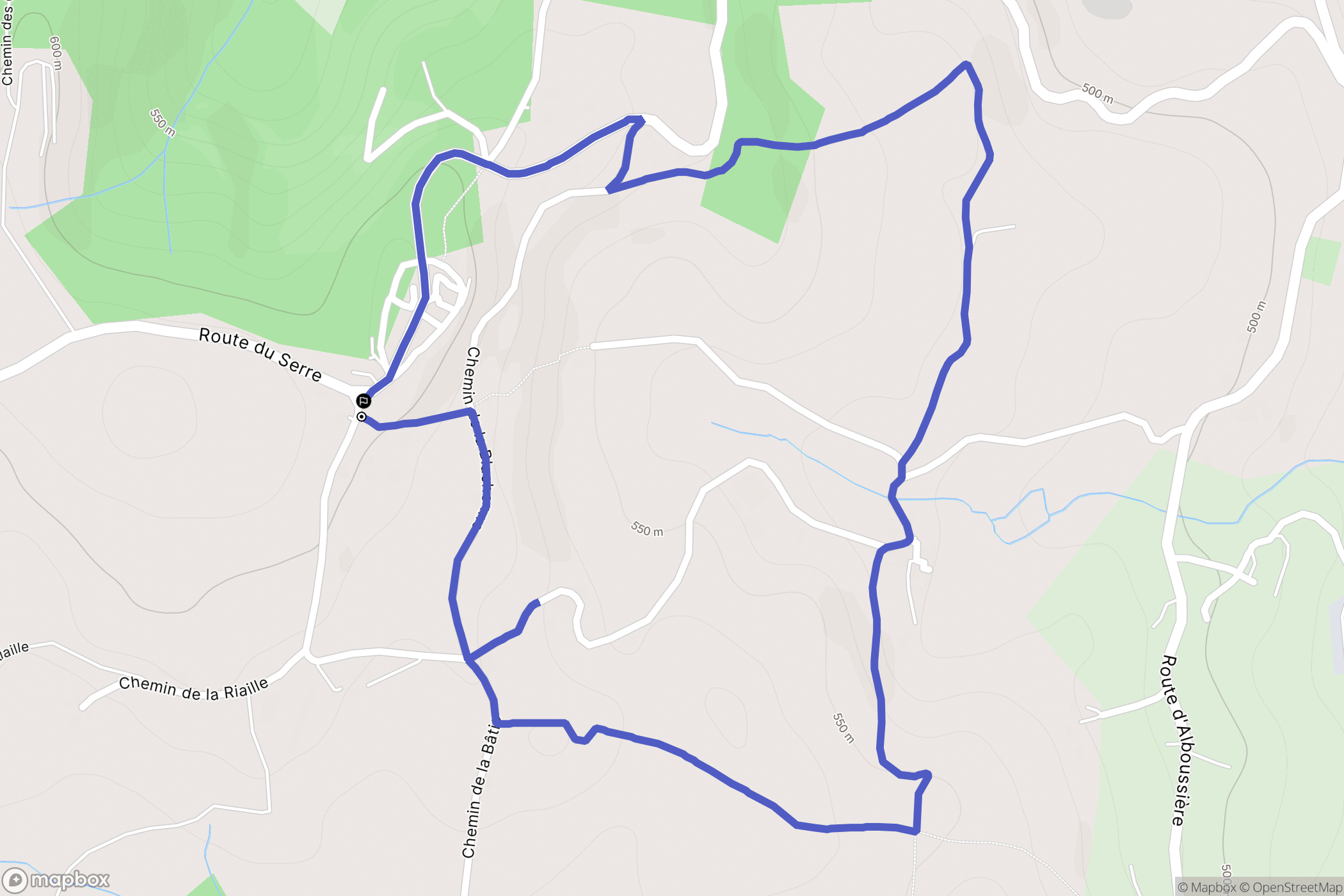 Champis : carte du parcours de randonnée - France