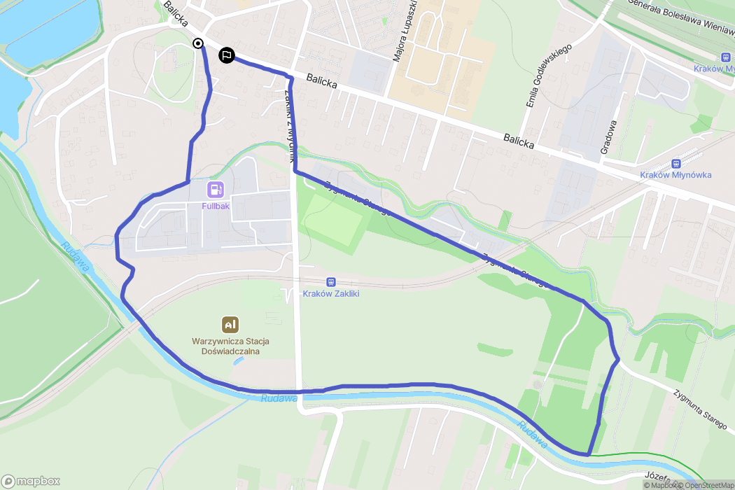 Kraków: mapa trasy - Poland
