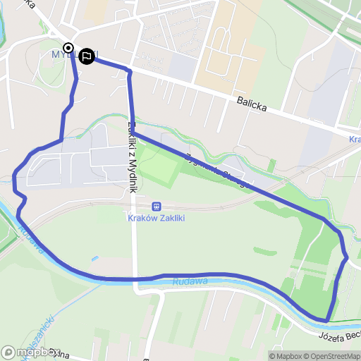 Kraków: mapa trasy - Poland