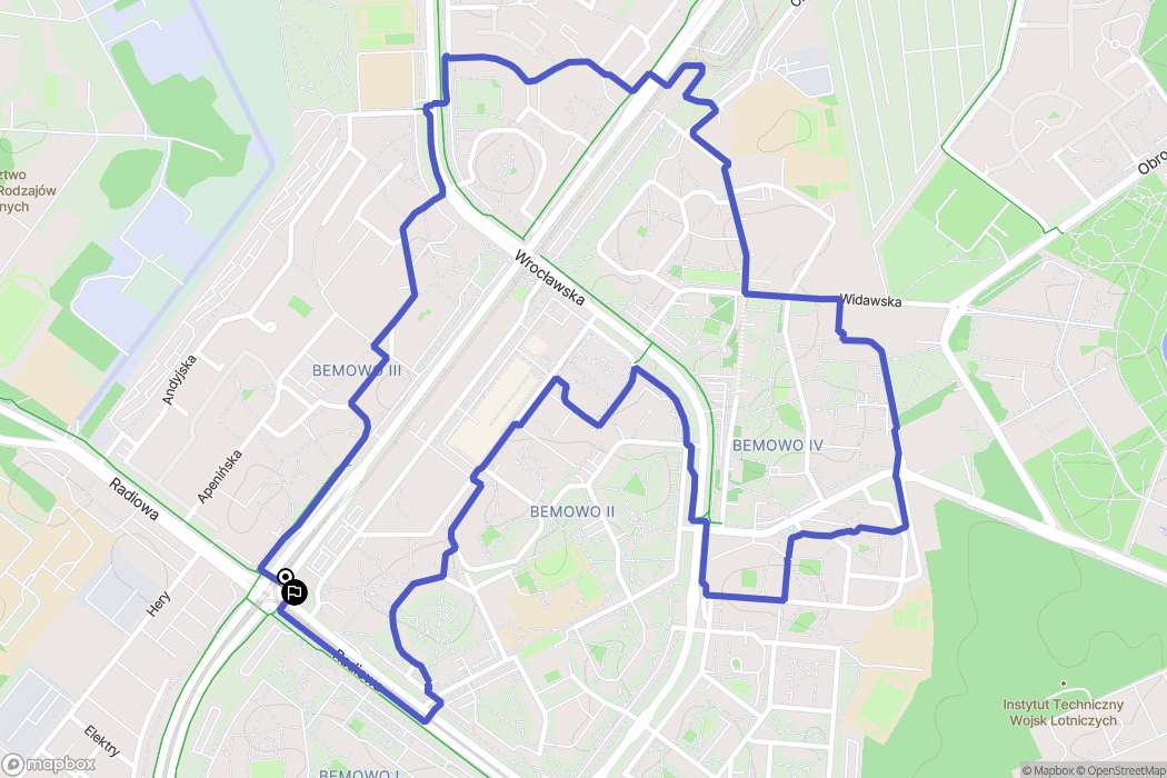 Warszawa: mapa trasy - Poland