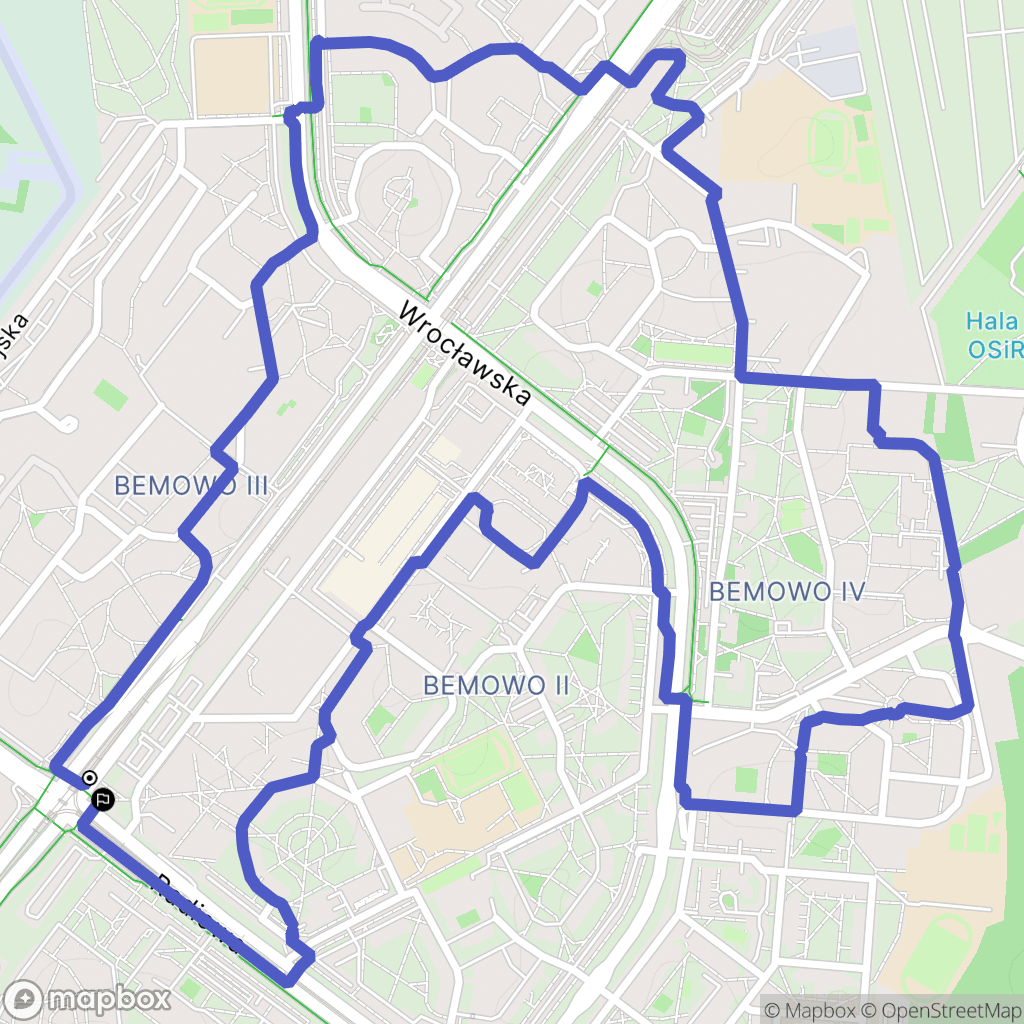 Warszawa: mapa trasy - Poland