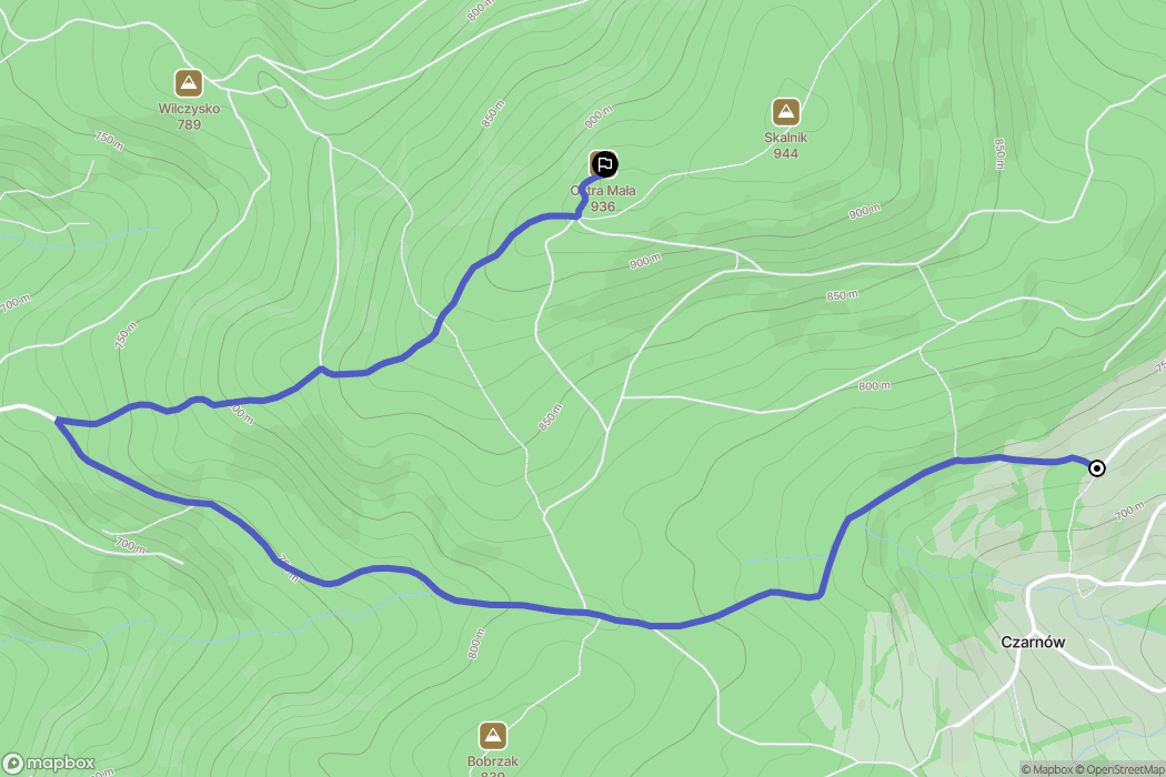 Czarnów: mapa trasy - Poland