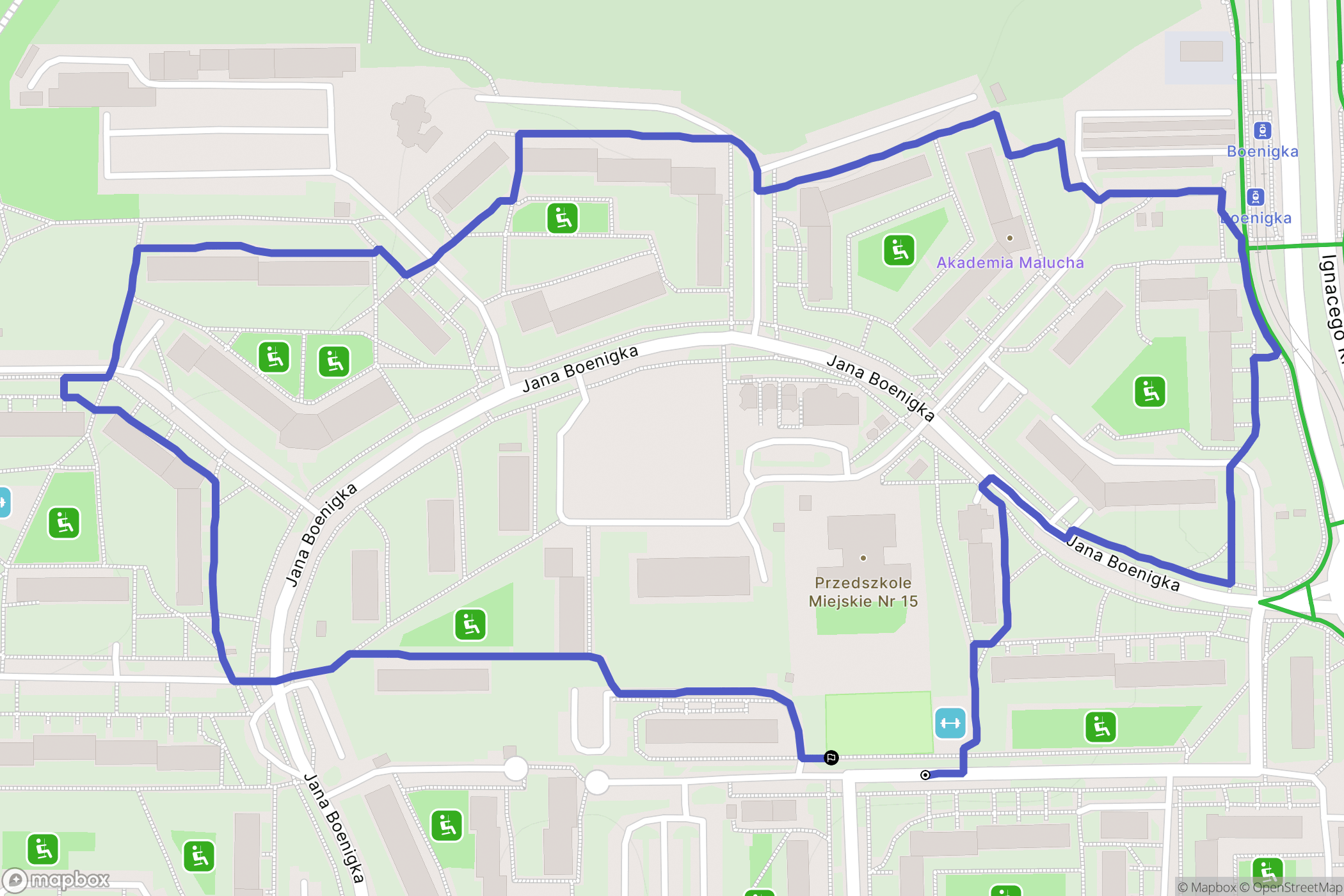 Olsztyn: mapa trasy - Poland