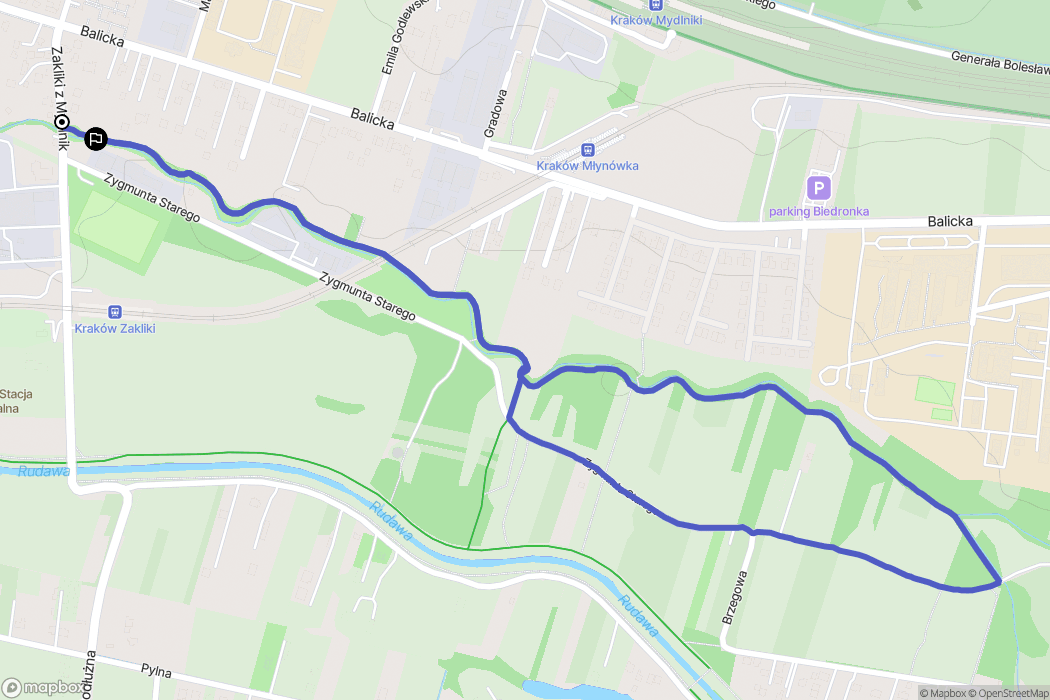 Kraków: mapa trasy - Poland