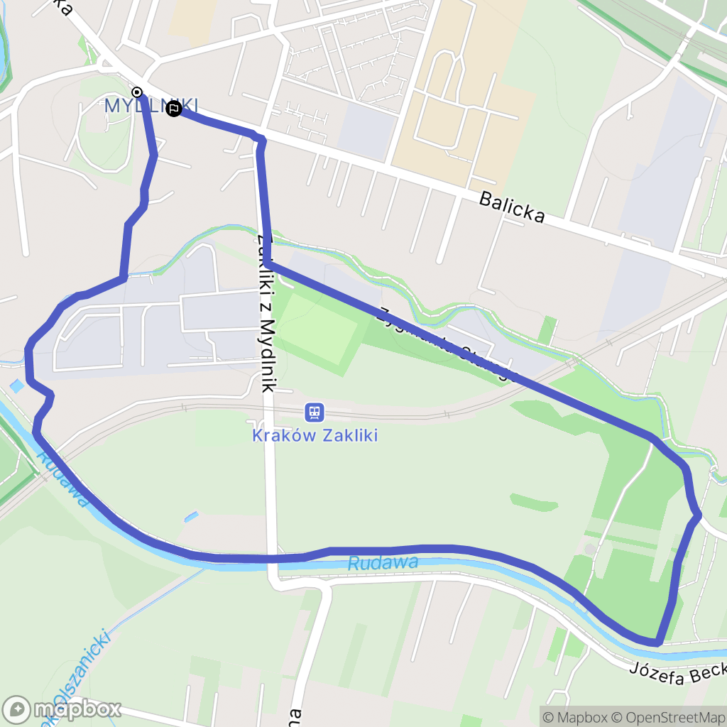 Kraków: mapa trasy - Poland