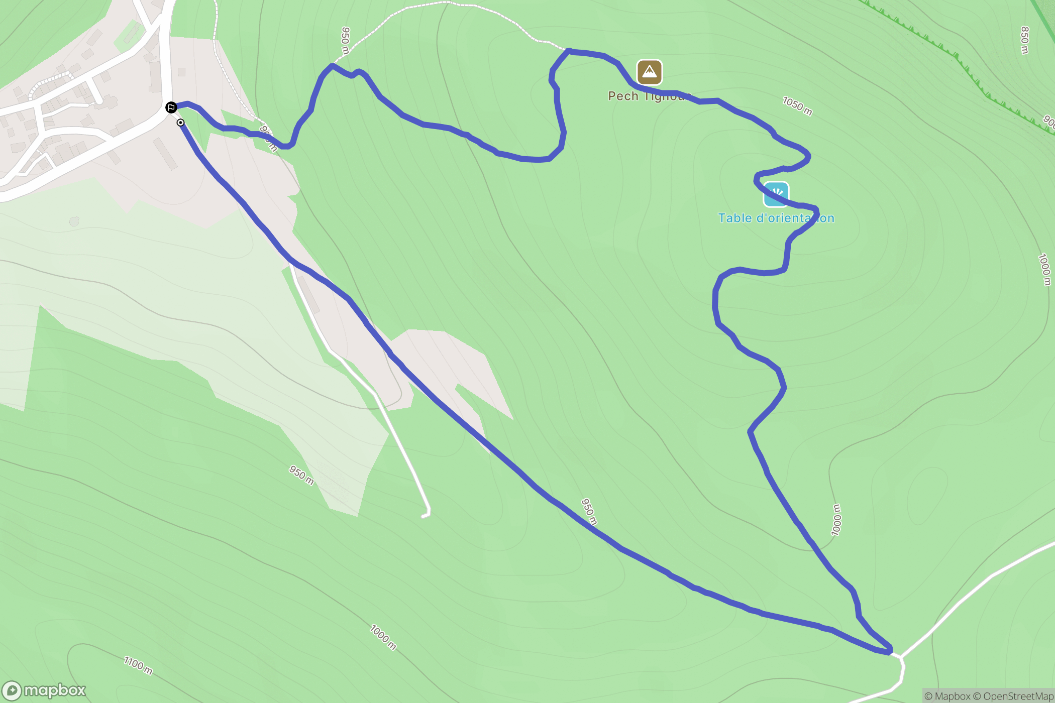 Coudons : carte du parcours de randonnée - France
