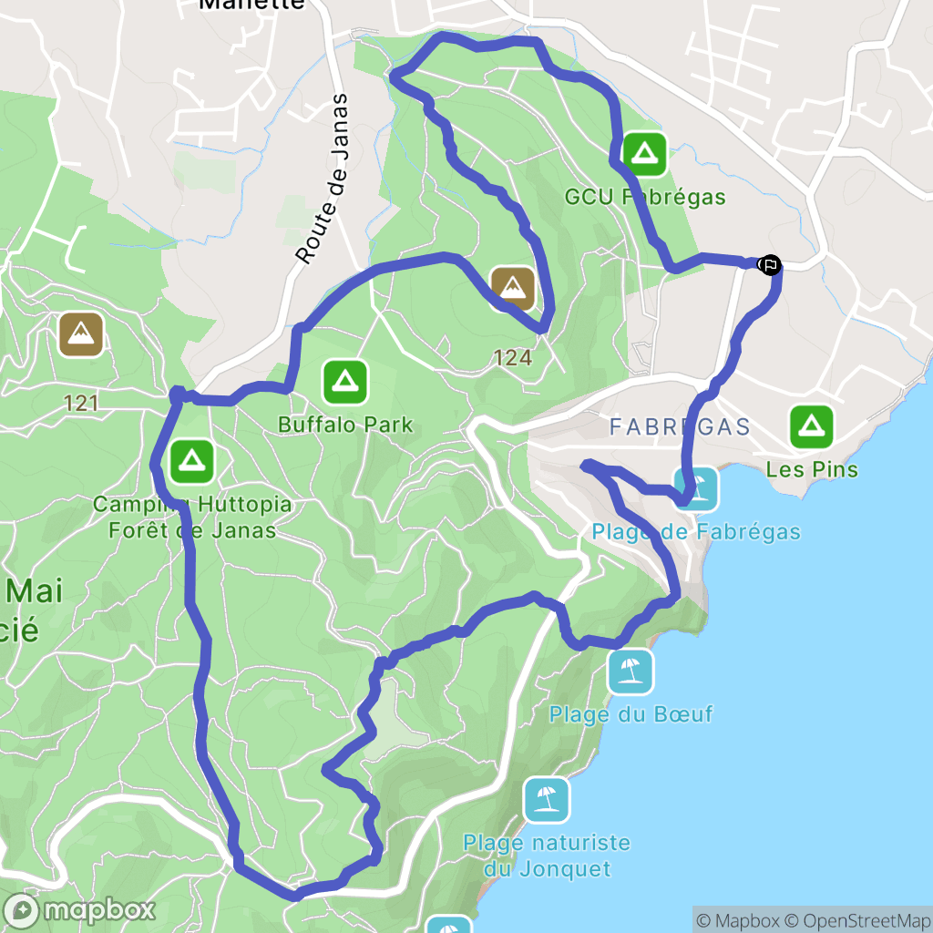 La Seyne-sur-Mer : carte du parcours de randonnée - France