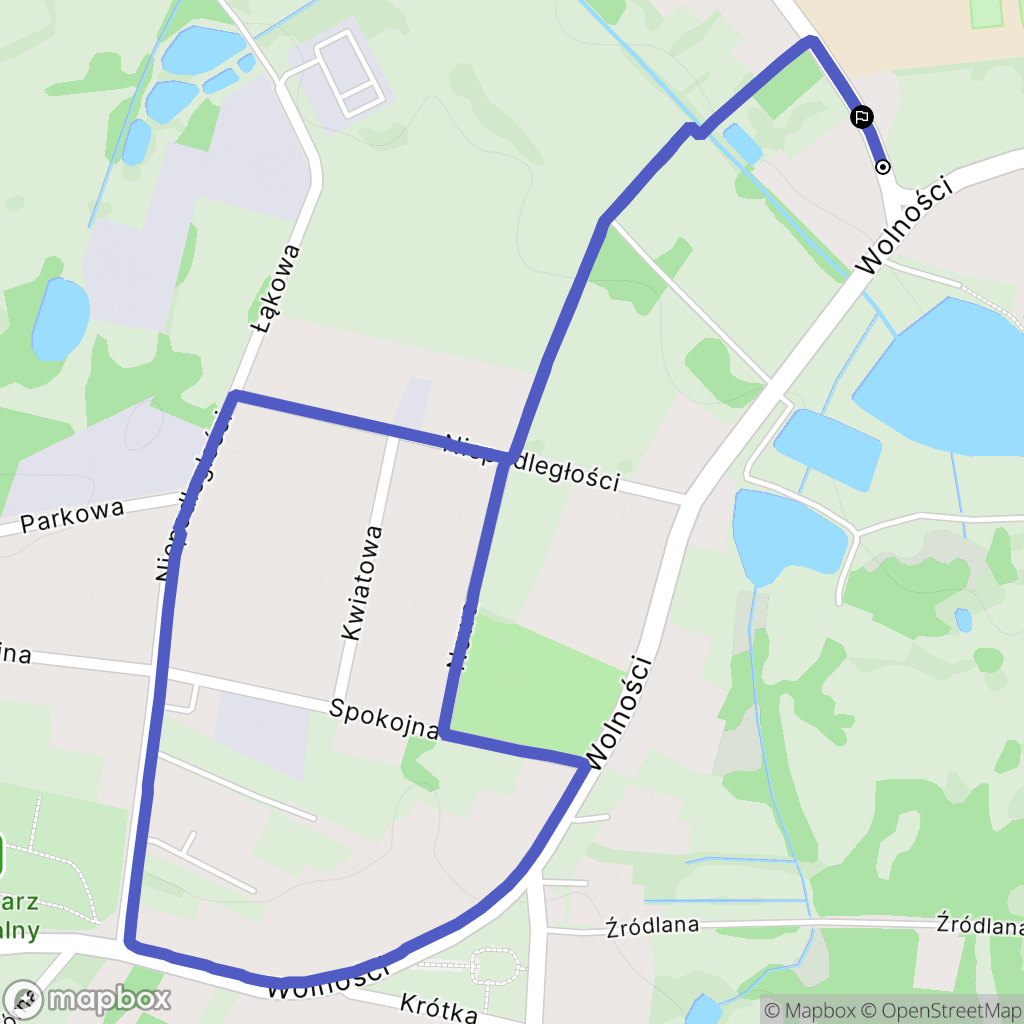 Kodrąb: mapa trasy - Poland