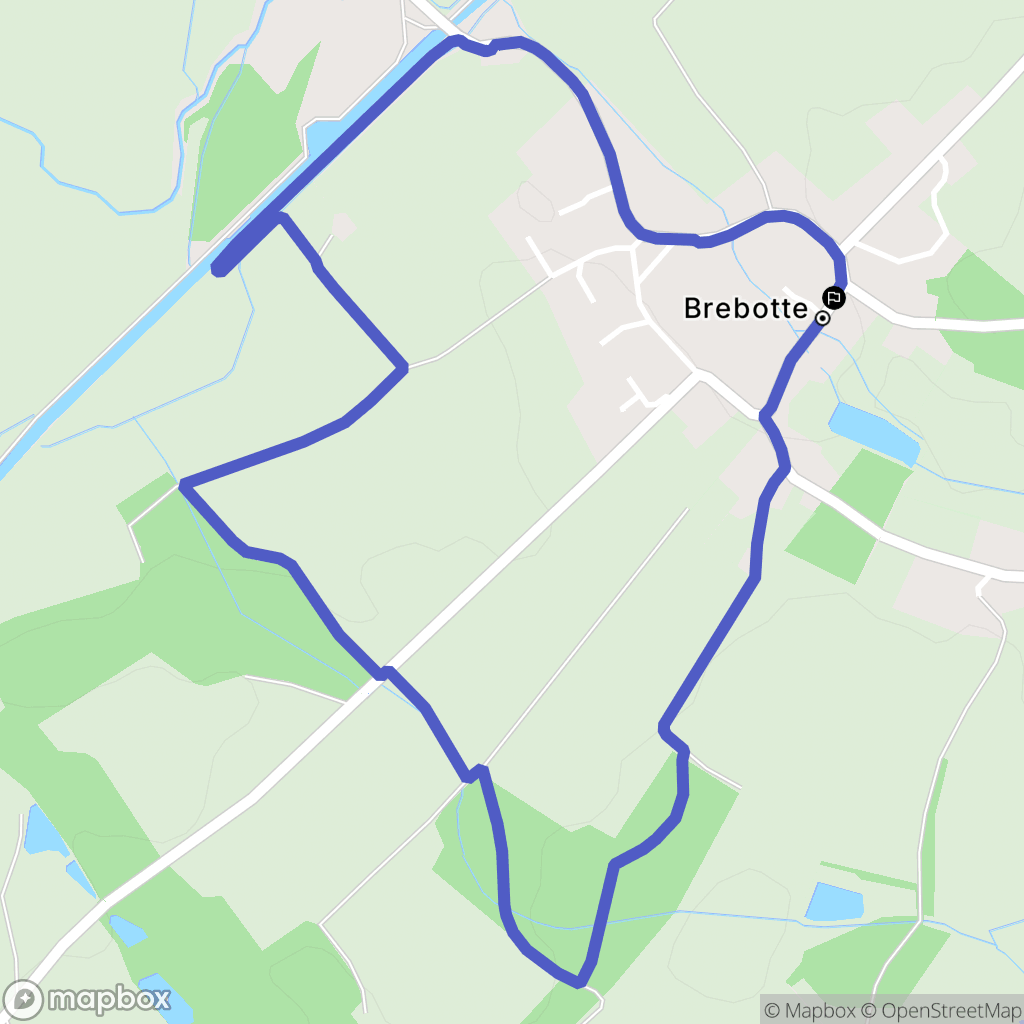 Brebotte : carte du parcours de randonnée - France