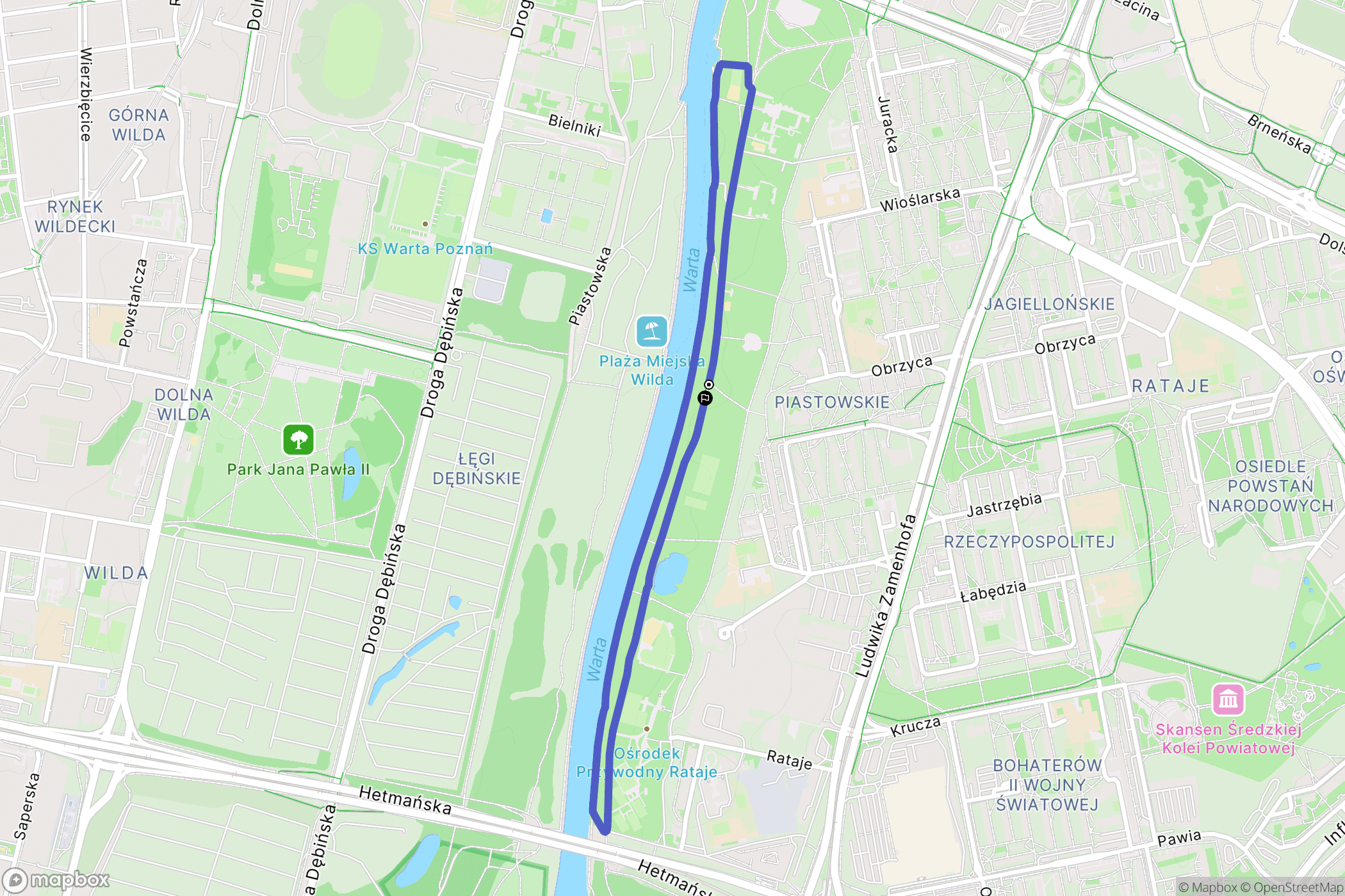 Poznań: mapa trasy - Poland