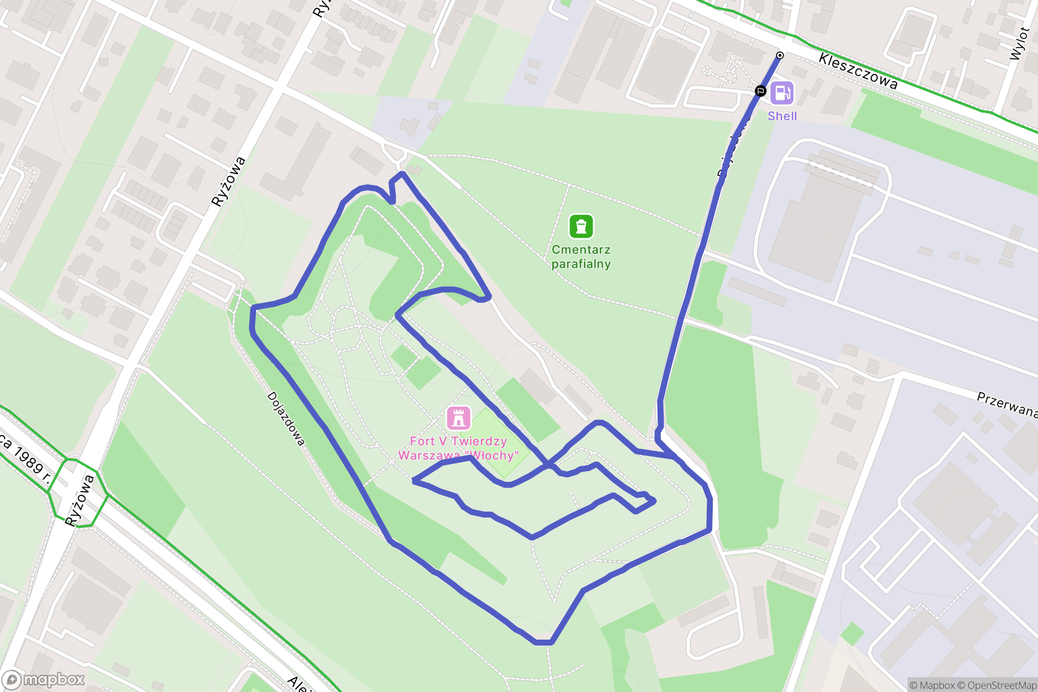 Warszawa: mapa trasy - Poland