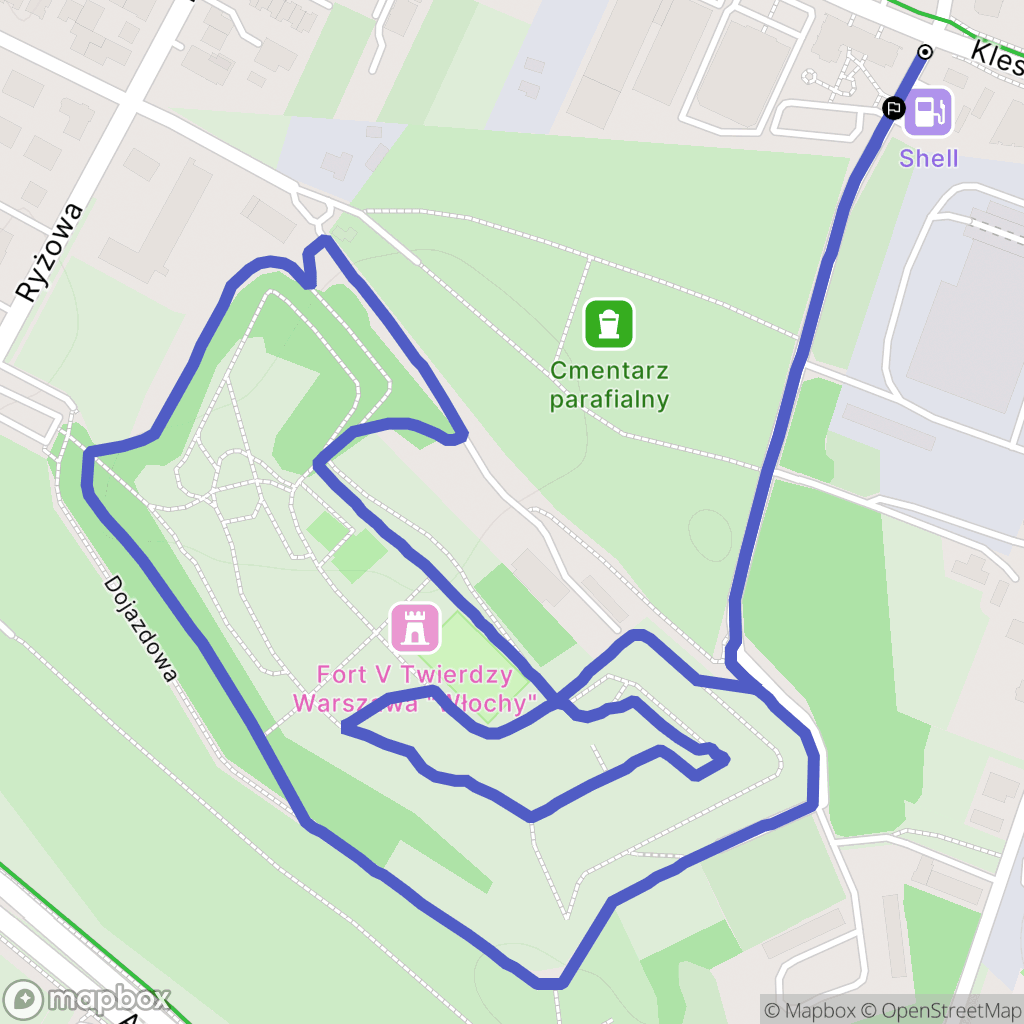 Warszawa: mapa trasy - Poland