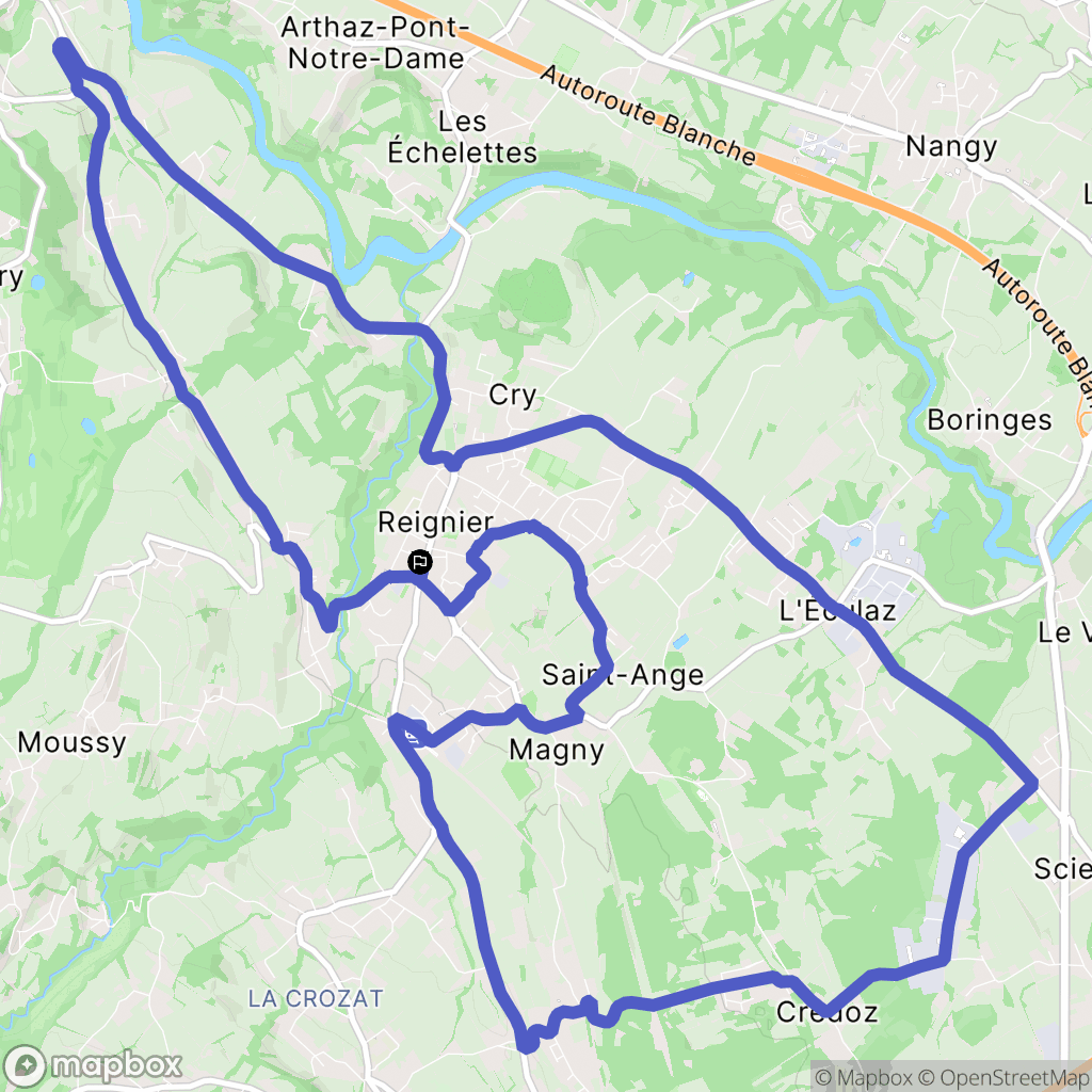 Reignier-Esery : carte du parcours de randonnée - France
