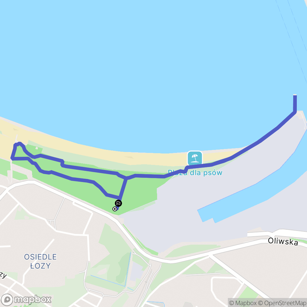 Gdańsk: mapa trasy - Poland