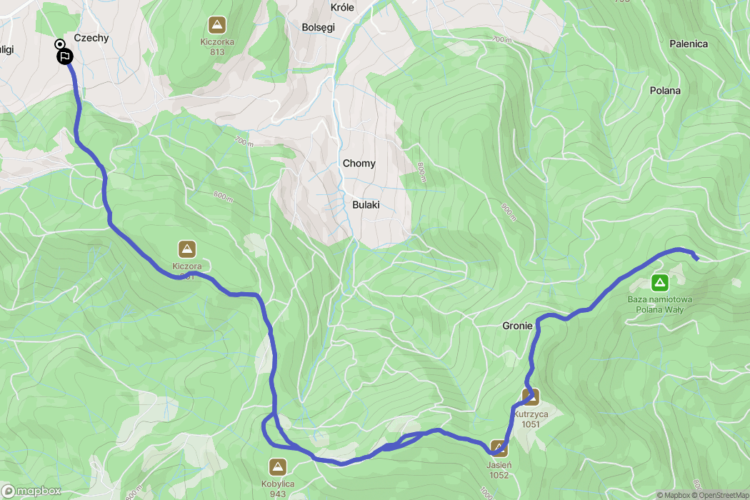 Lubomierz: mapa trasy - Poland