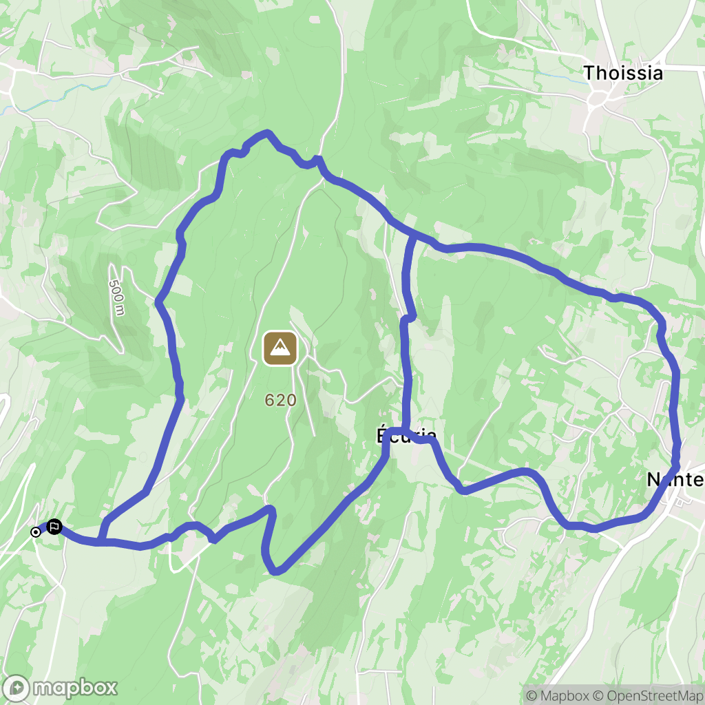 Les Trois-Châteaux : carte du parcours de randonnée - France