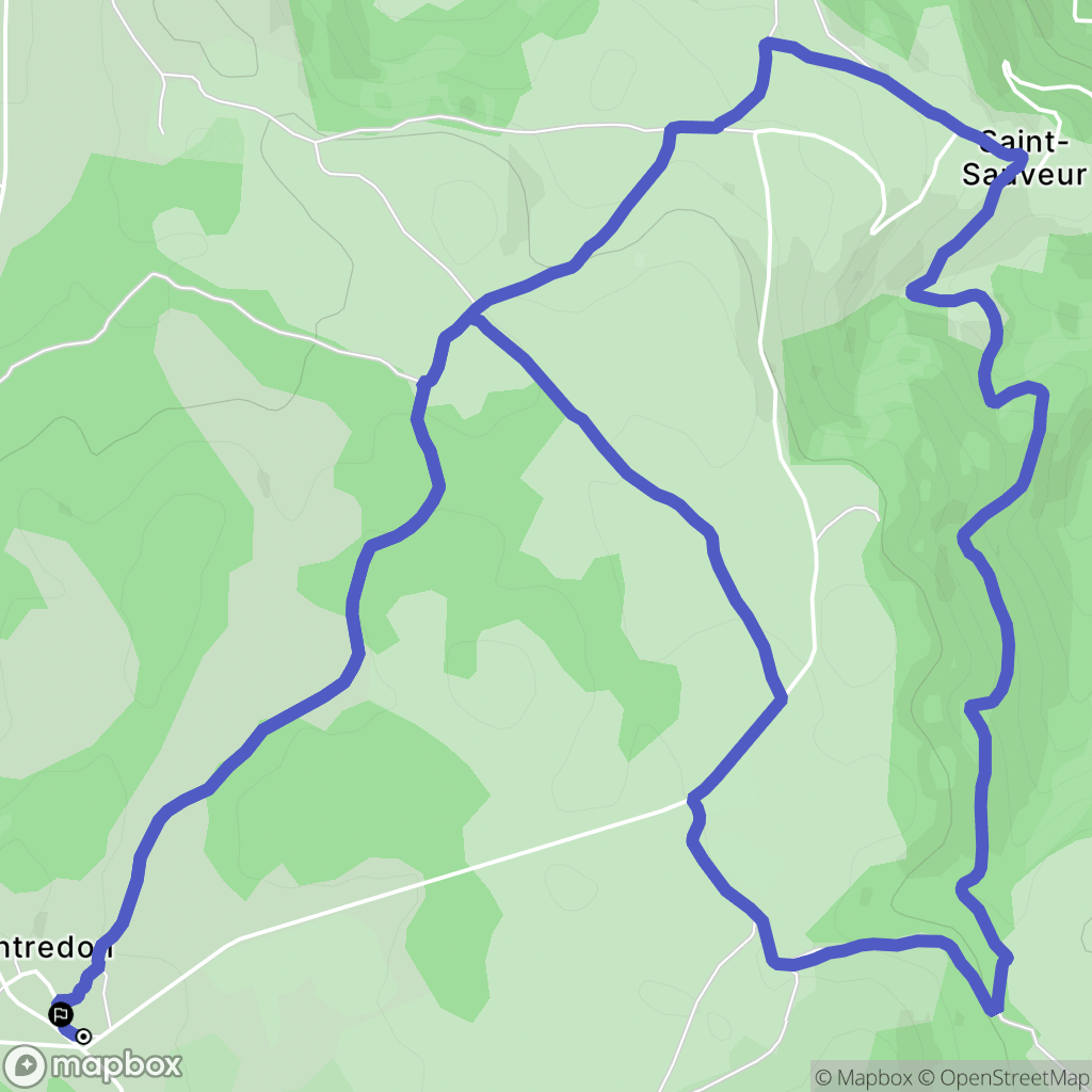 La Roque-Sainte-Marguerite : carte du parcours de randonnée - France