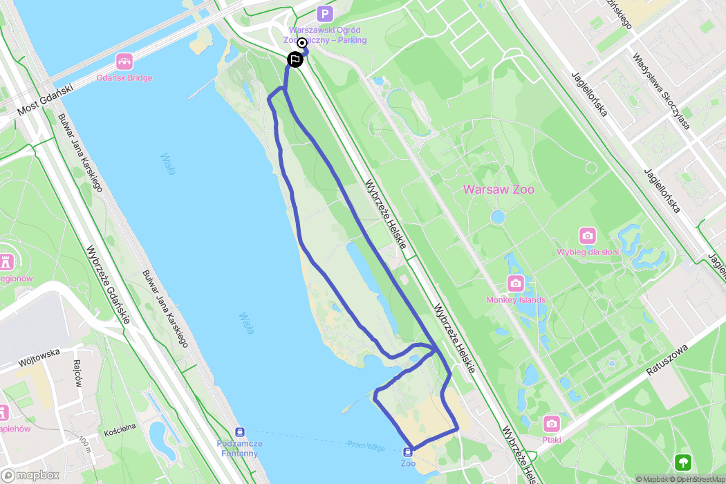Warsaw: mapa trasy - Poland
