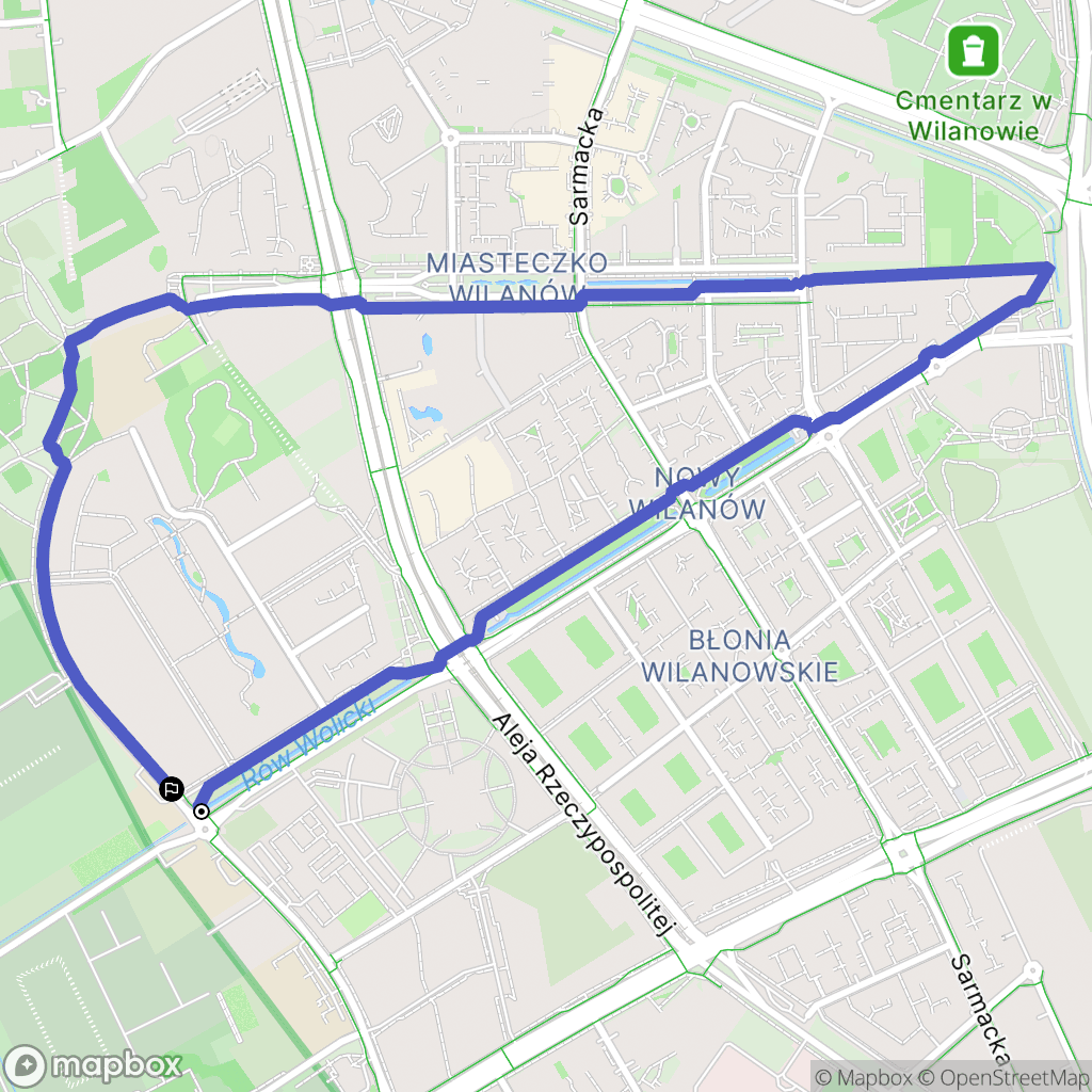 Warszawa: mapa trasy - Poland