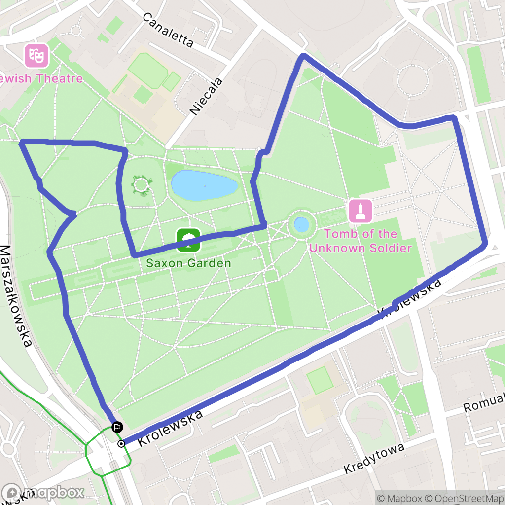 Warszawa: mapa trasy - Poland