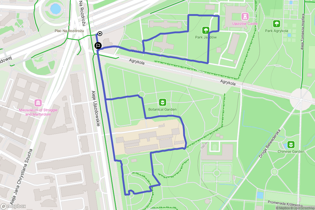 Warszawa: mapa trasy - Poland