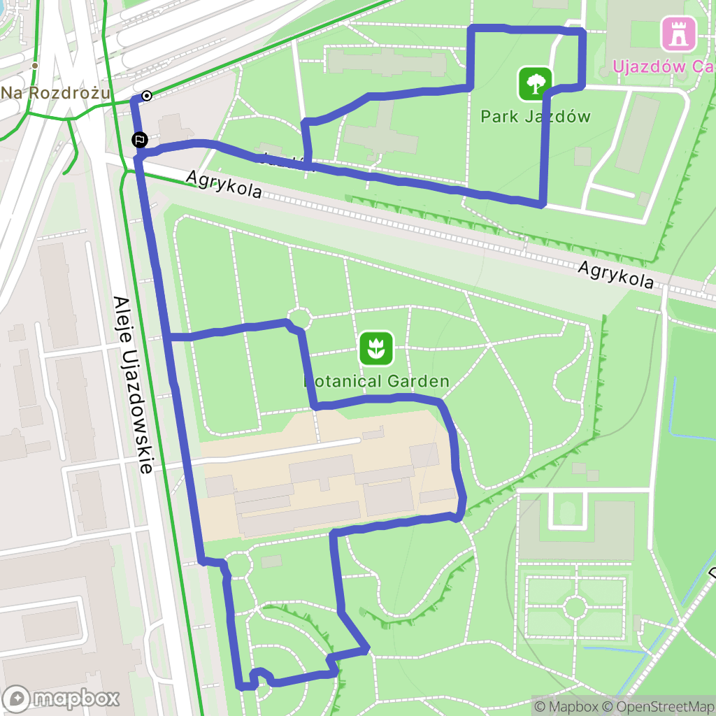 Warszawa: mapa trasy - Poland