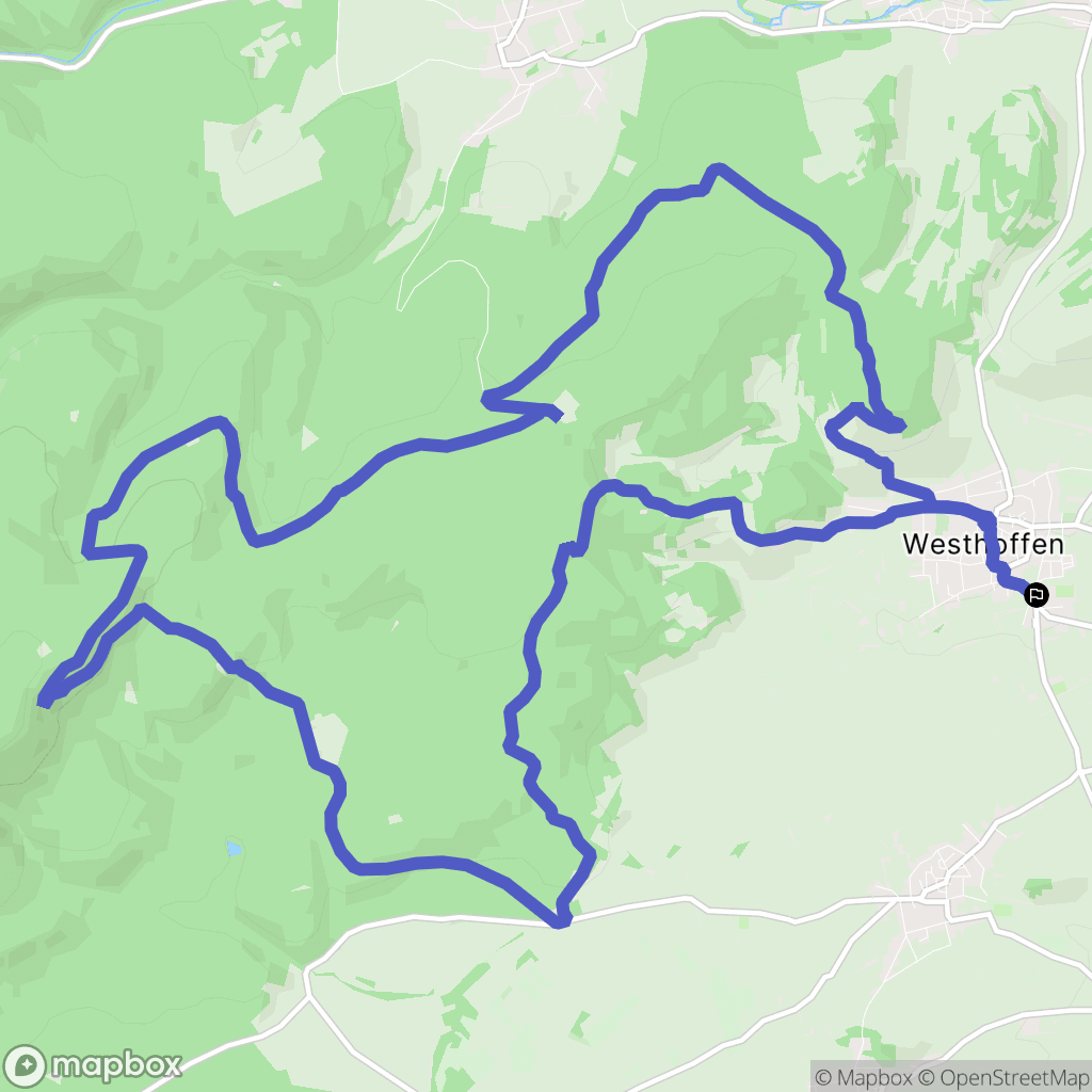 Westhoffen : carte du parcours de randonnée - France