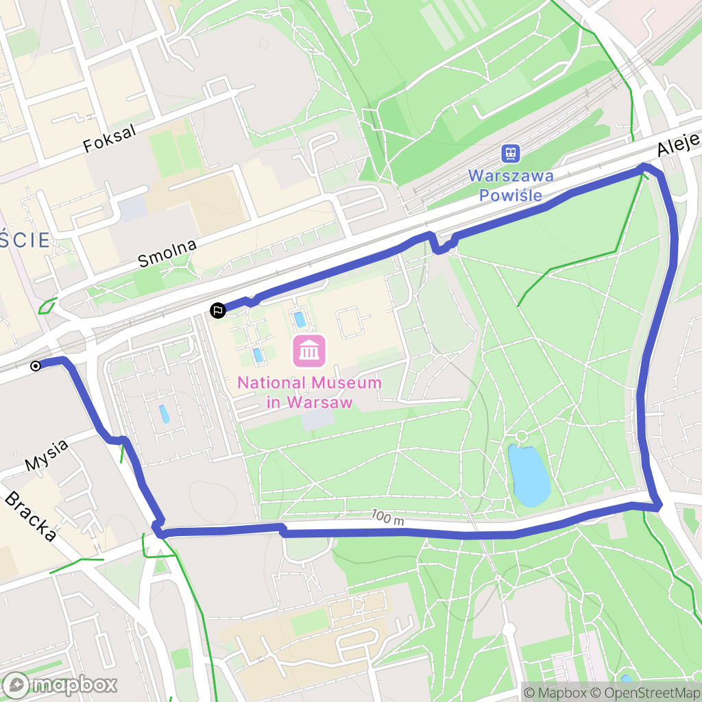 Warszawa: mapa trasy - Poland