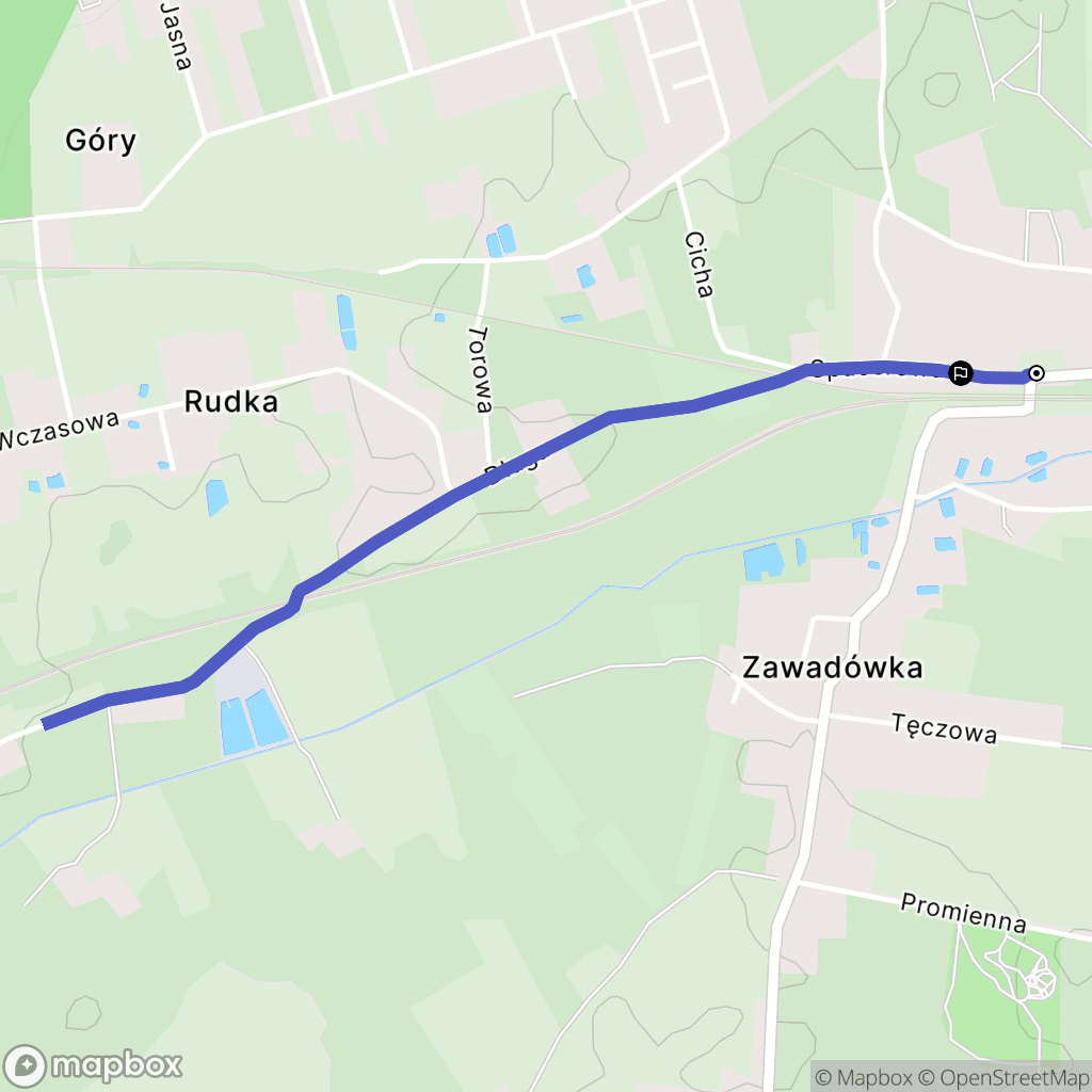 Zawadówka: mapa trasy - Poland