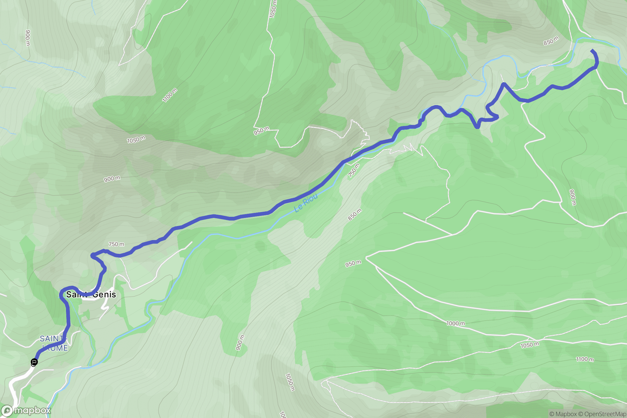 Garde-Colombe : carte du parcours de randonnée - France