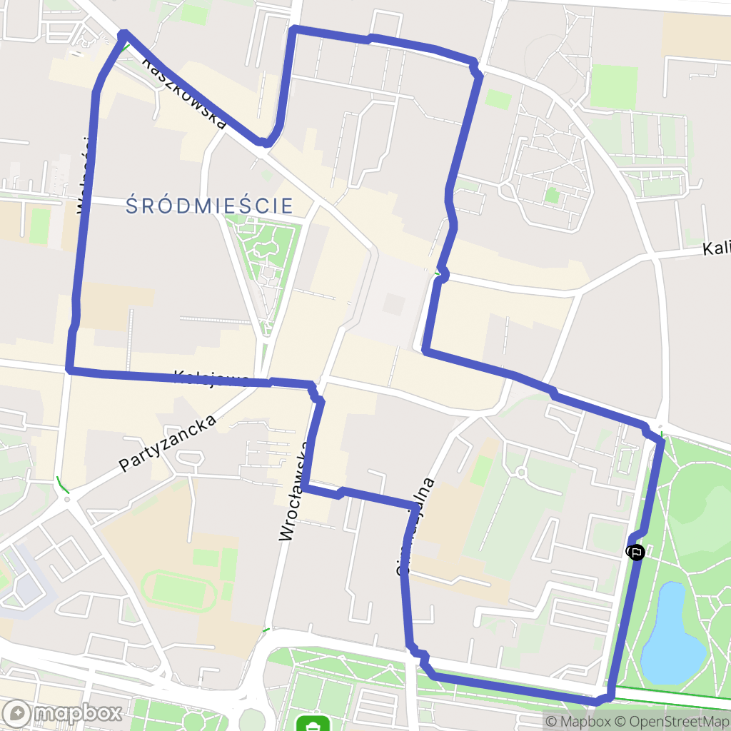 Ostrów Wielkopolski: mapa trasy - Poland