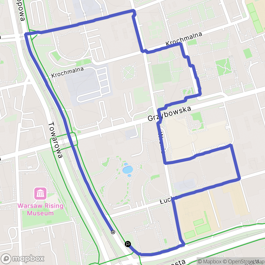 Warszawa: mapa trasy - Poland