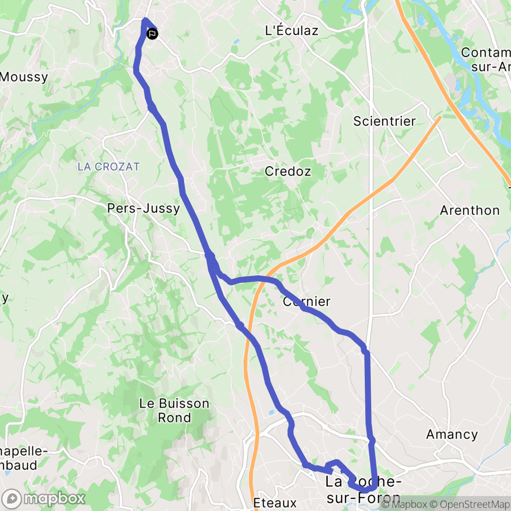 Reignier-Esery : carte du parcours de randonnée - France