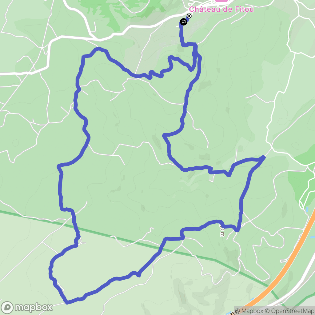 Fitou : carte du parcours de randonnée - France